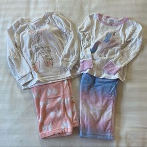 Carter's Lot of 2 Pajamas with Fleece Pants Size 3T